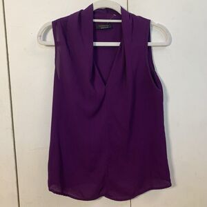 Renee C BlouseSize Small Top Shirt Sleeveless Purple